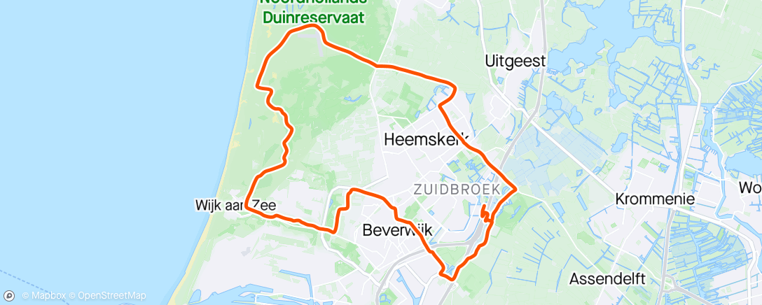 Map of the activity, Tourtje duin