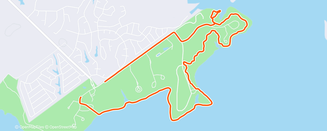 Map of the activity, Afternoon Run