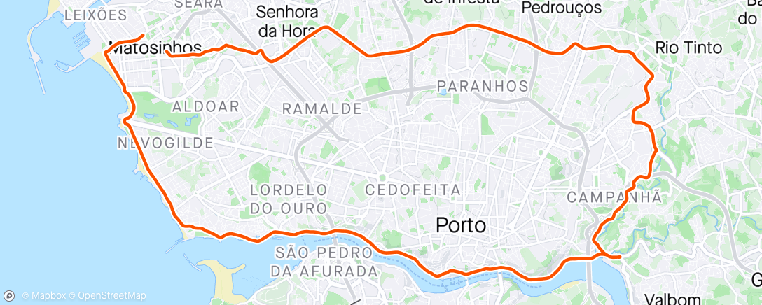 Map of the activity, Pedalada da hora do almoço