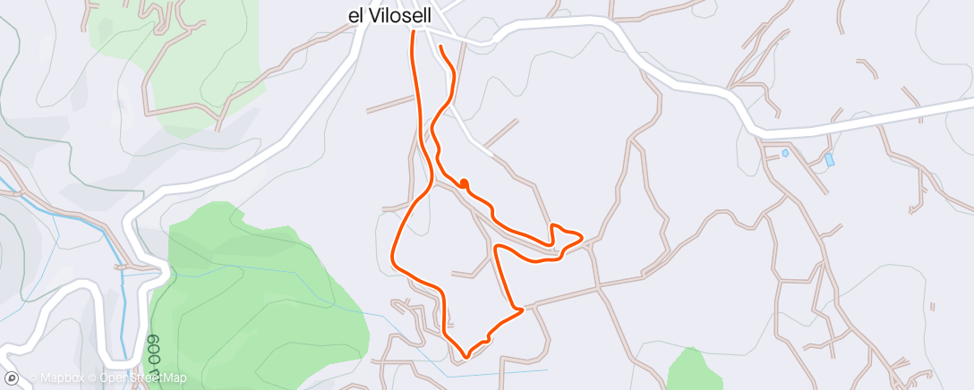 Map of the activity, Escalfament al circuit de btt del Vilosell