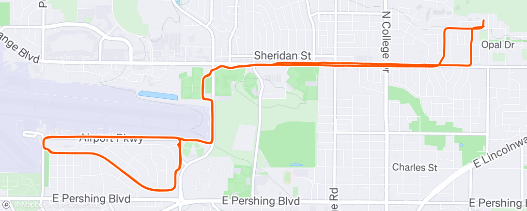 Map of the activity, Morning Run