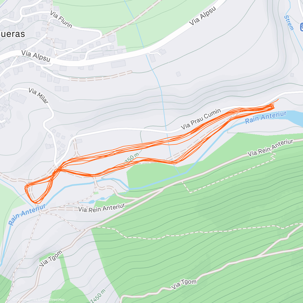 Map of the activity, Familiennachtloipe