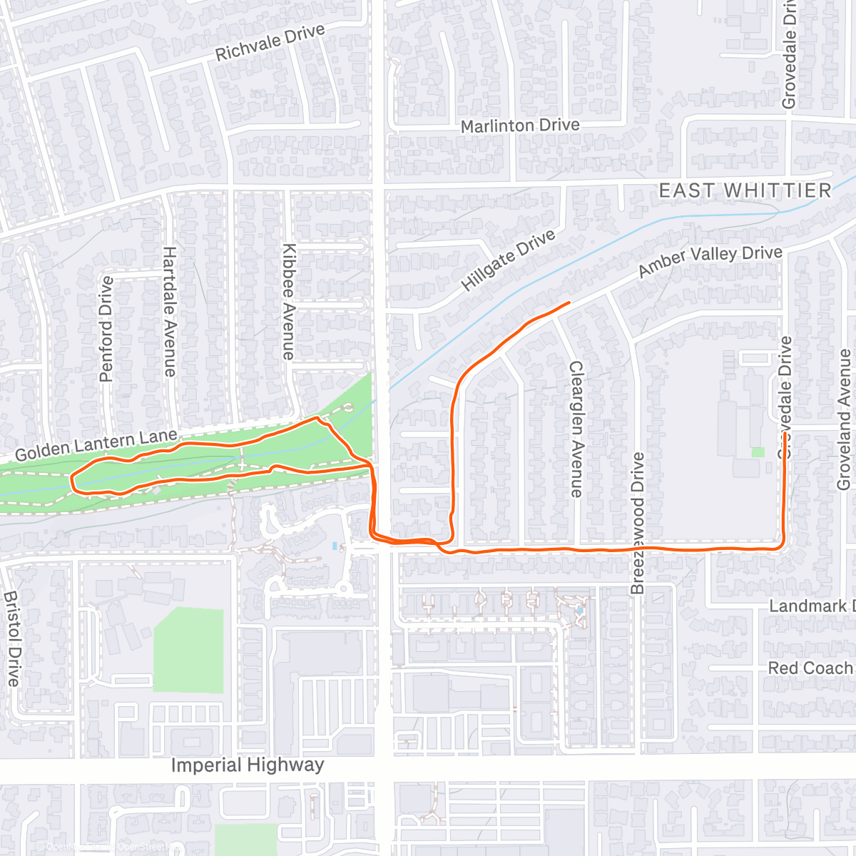 Map of the activity, Morning Walk