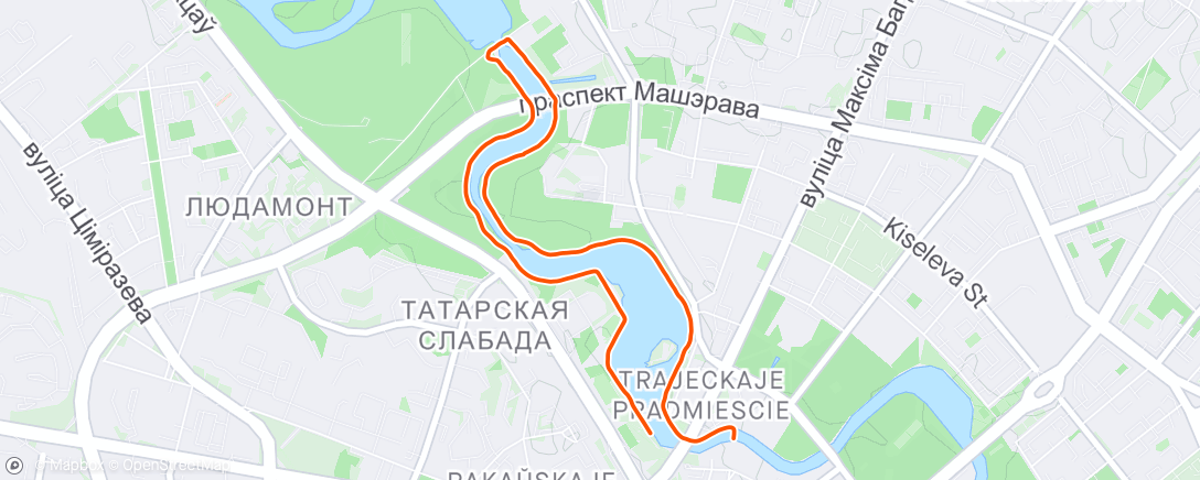Mappa dell'attività Гравийный велозаезд (после обеда)