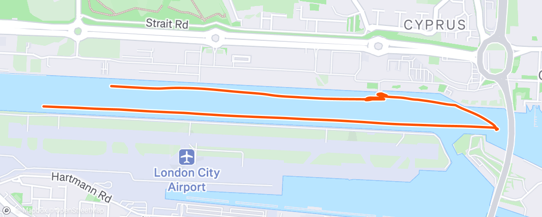 Map of the activity, Afternoon Row