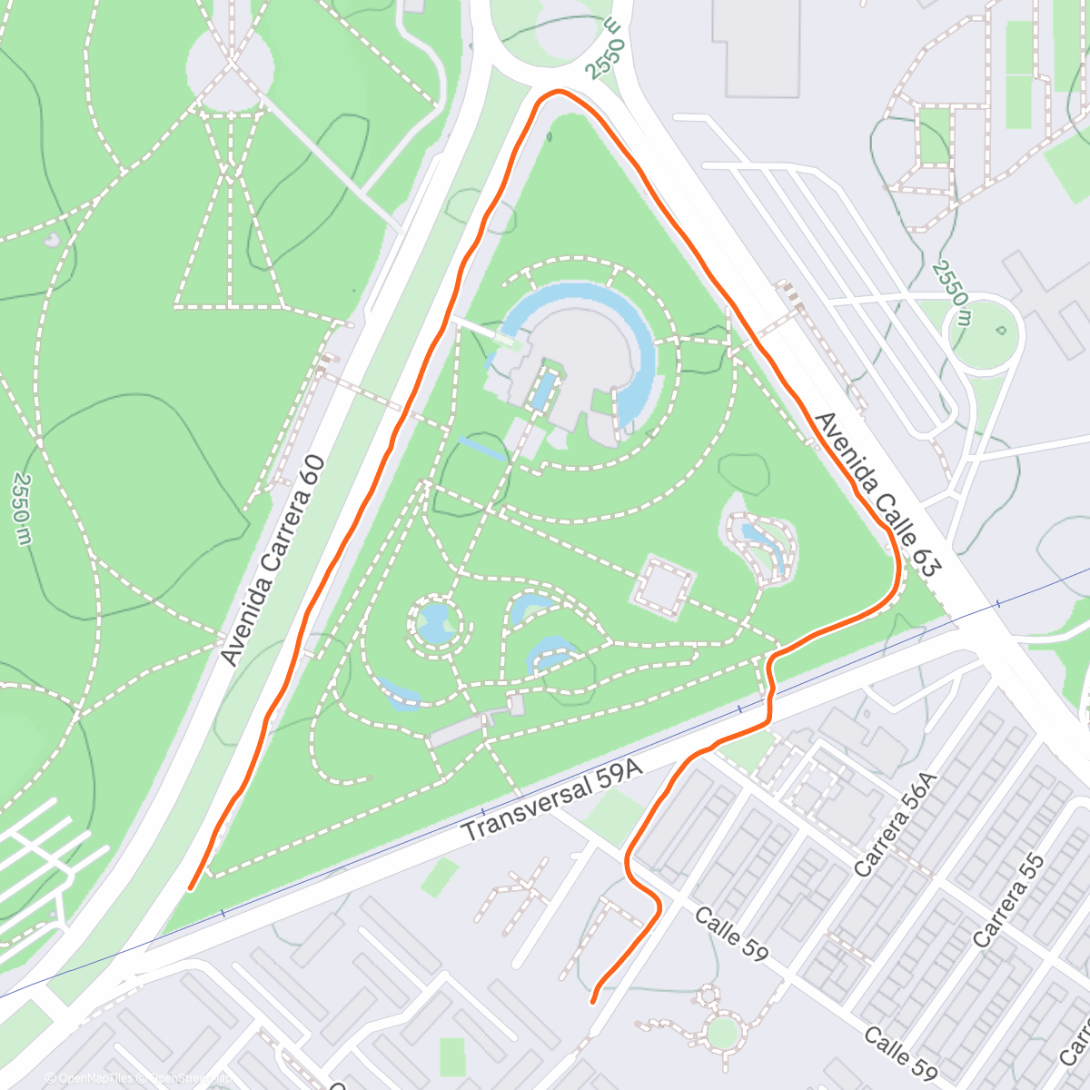 Map of the activity, Morning Run