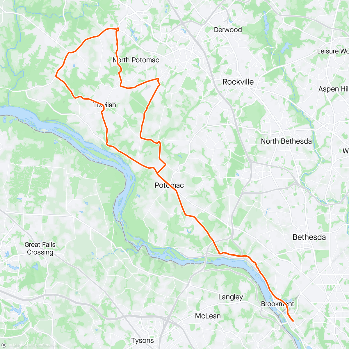 Mapa da atividade, Morning Recovery Ride