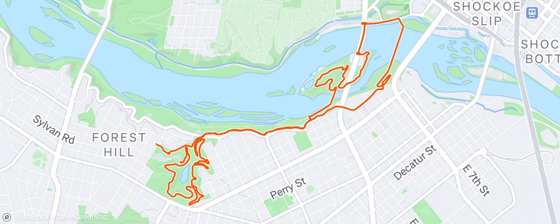 Map of the activity, Evening Mountain Bike Ride