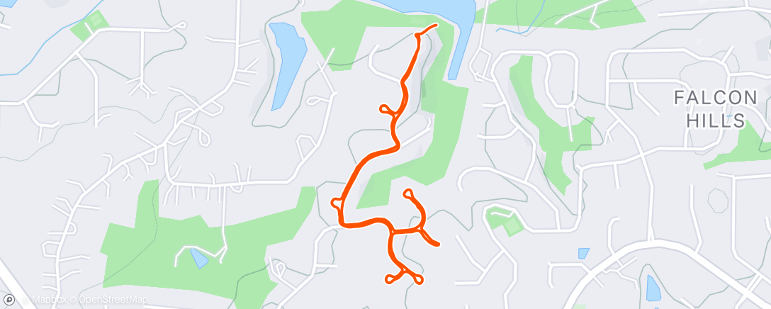 Map of the activity, Morning Hike
