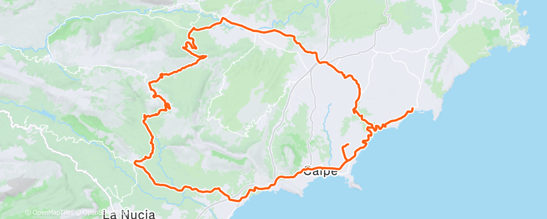 Mapa de la actividad, Cycling