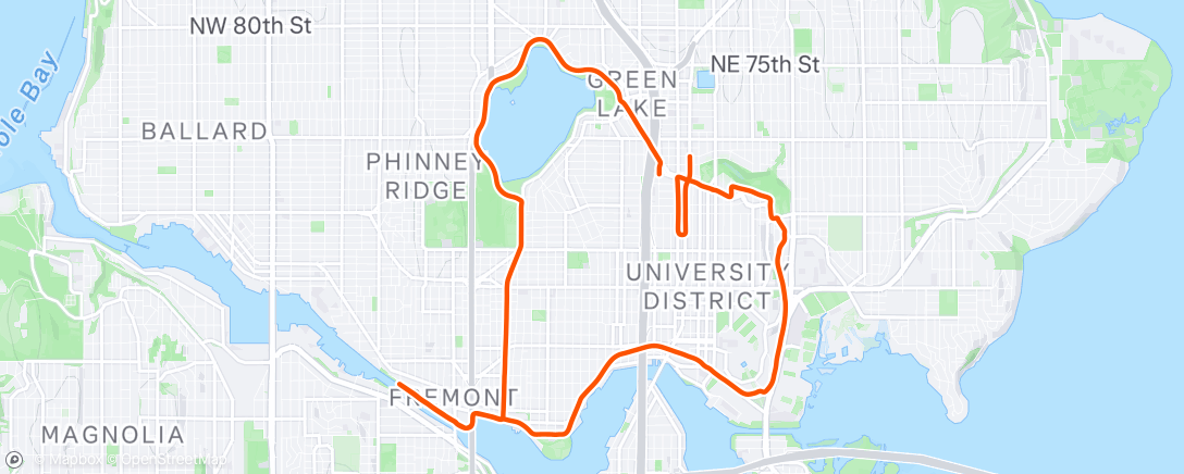 Map of the activity, Lunch Ride
