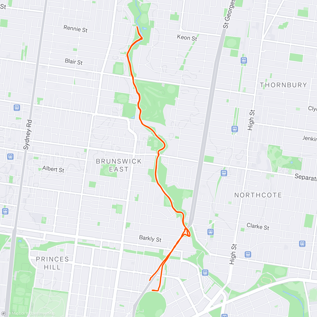Map of the activity, Morning Walk