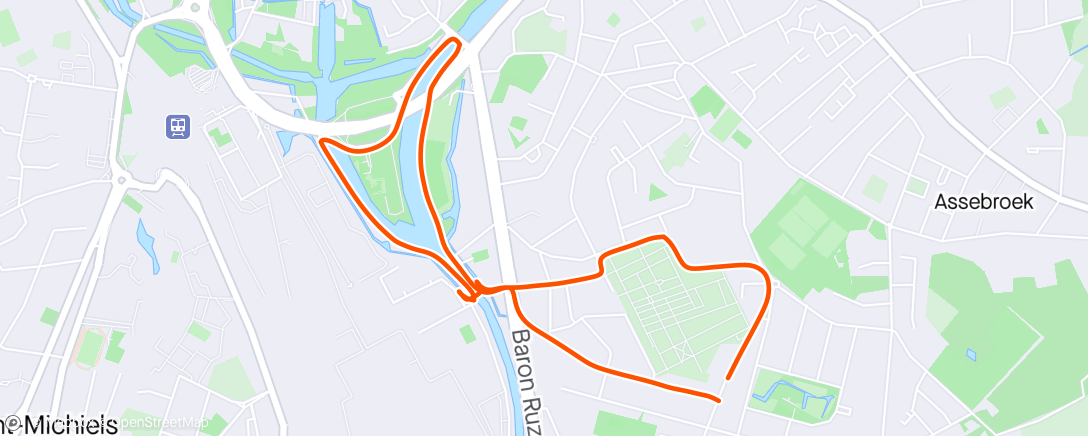 「Duurloop 5k : Toerke Katelijnebrug」活動的地圖