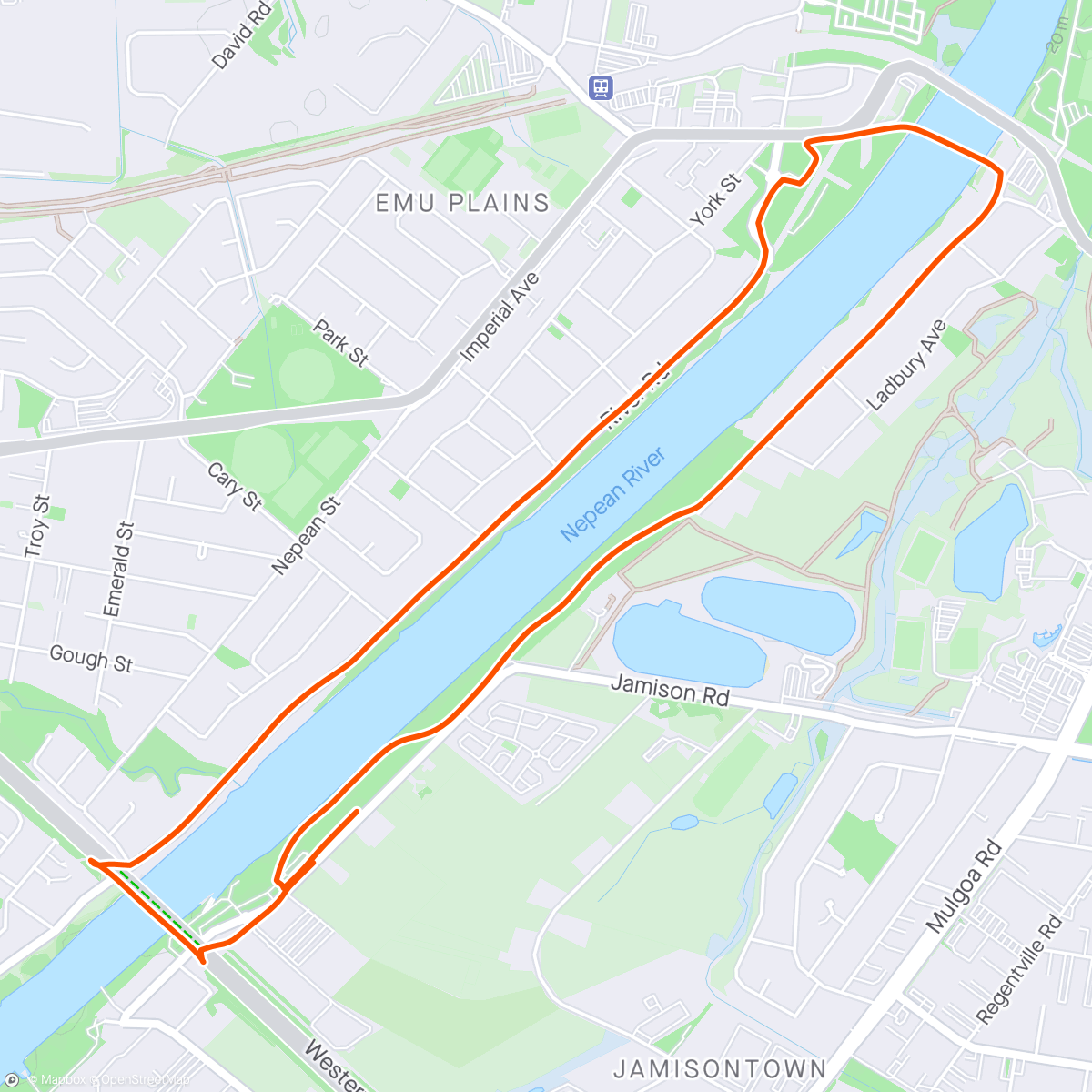 Map of the activity, Tench Loop