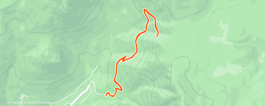 Map of the activity, Challenging hike