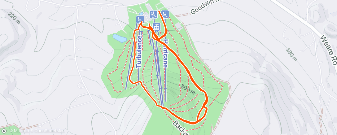 Map of the activity, Vert Night w/ Leah and Marty