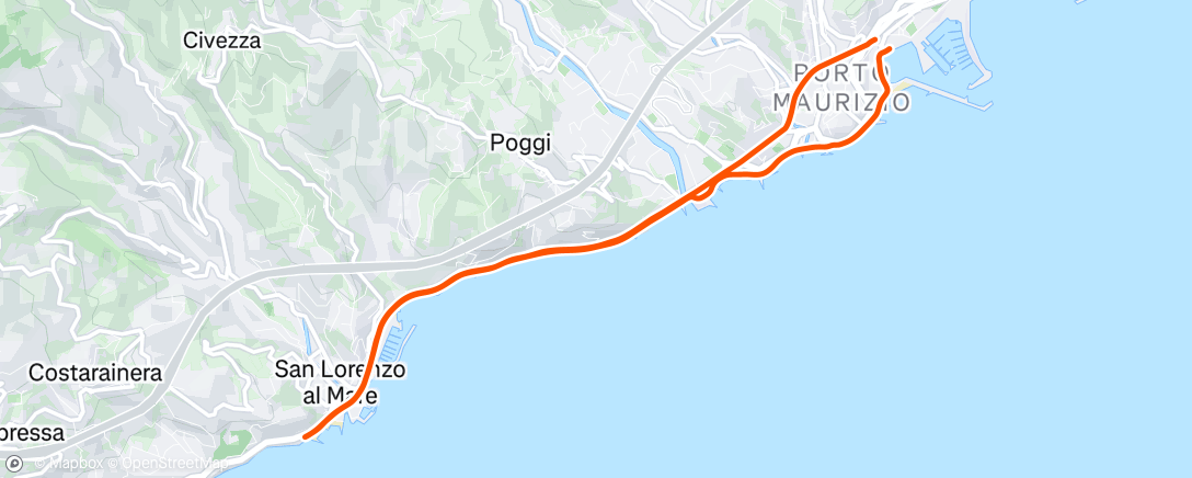 Map of the activity, 12 km progressivo
