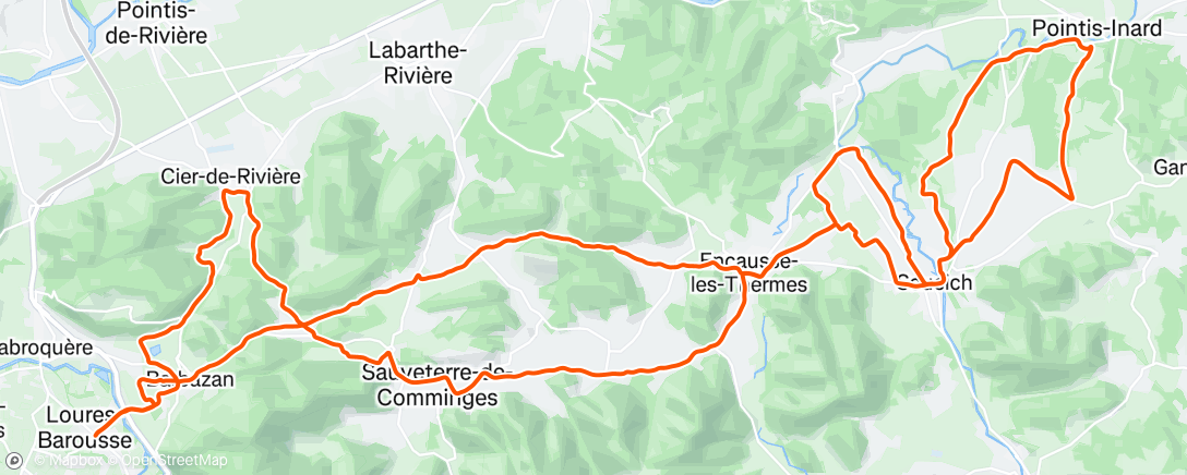 Map of the activity, Gravel beau parcours