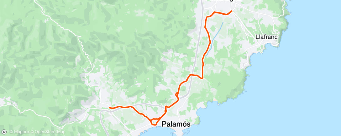 Map of the activity, Recovery ride