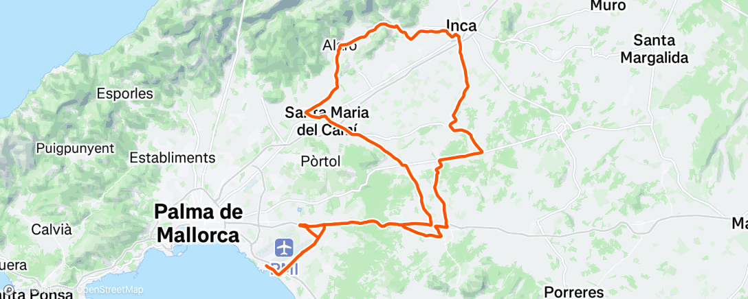 Map of the activity, Morning Ride