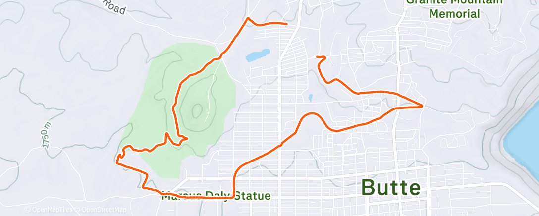 Map of the activity, Lunch Run