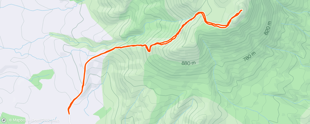 Map of the activity, Mt Tauhara in the rain