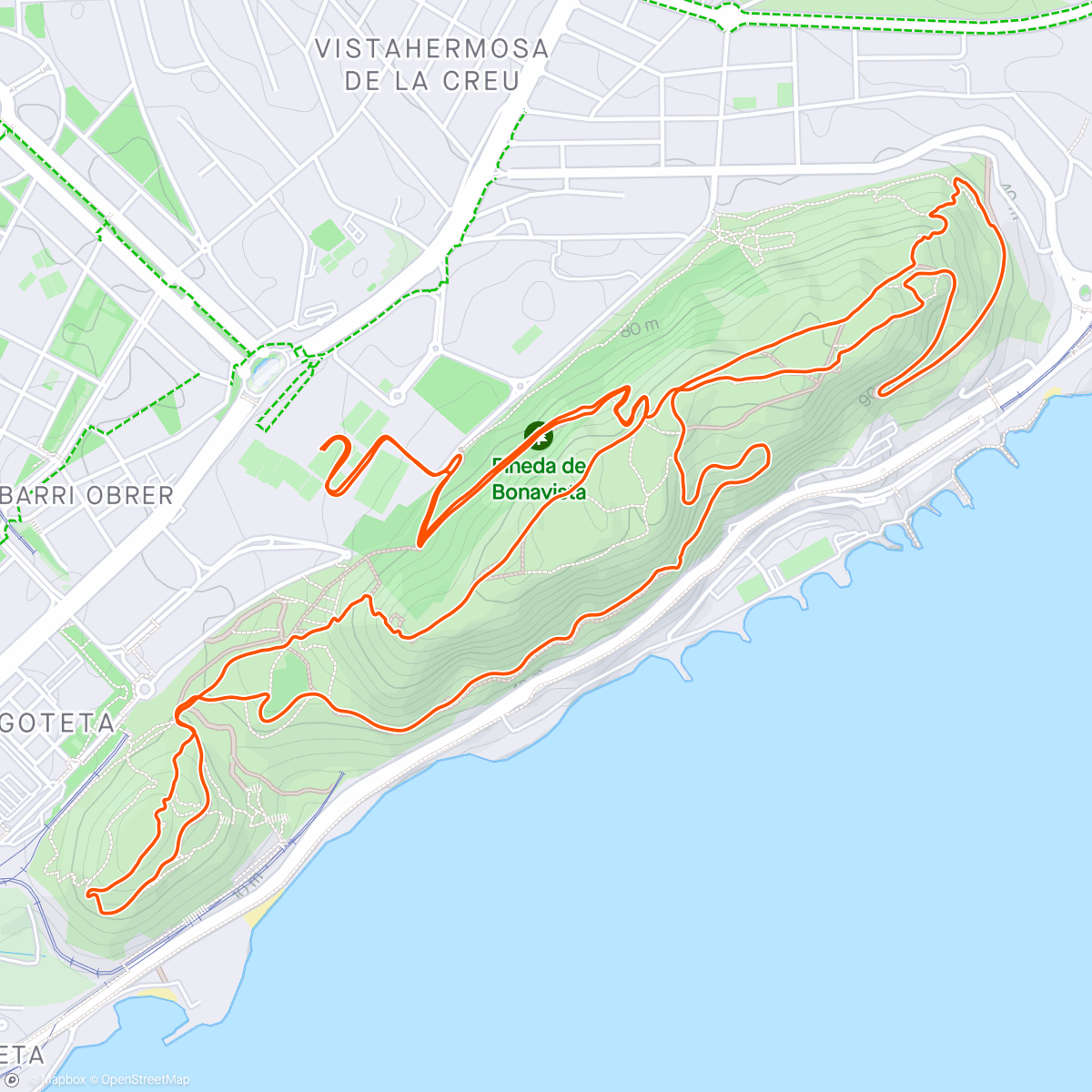 Mapa da atividade, Trail Serra Grossa 9k 430m+