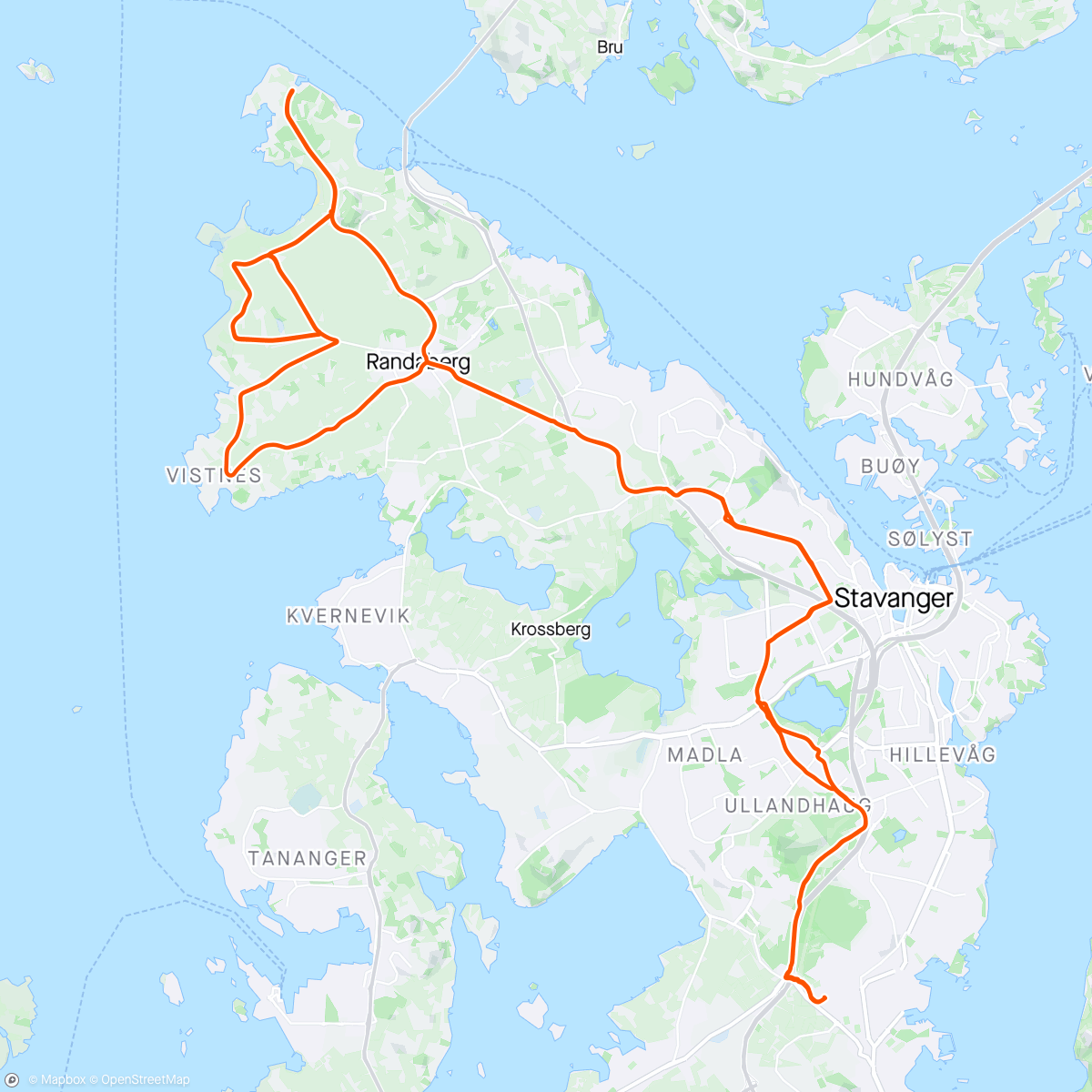 Map of the activity, 2x20 Ride
