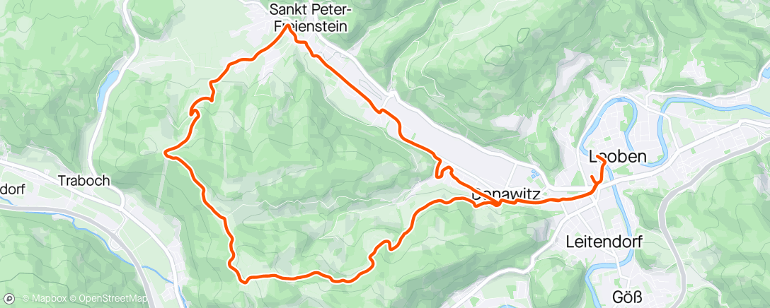 アクティビティ「Mountainbike-Fahrt am Nachmittag」の地図