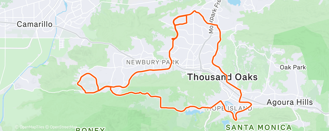 Карта физической активности (Night Ride)