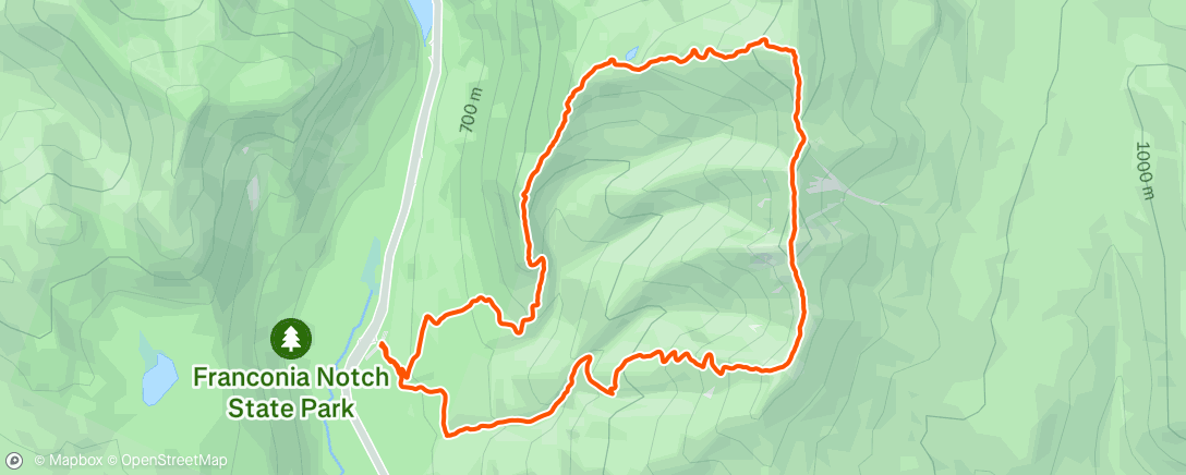 Map of the activity, Moody ridge