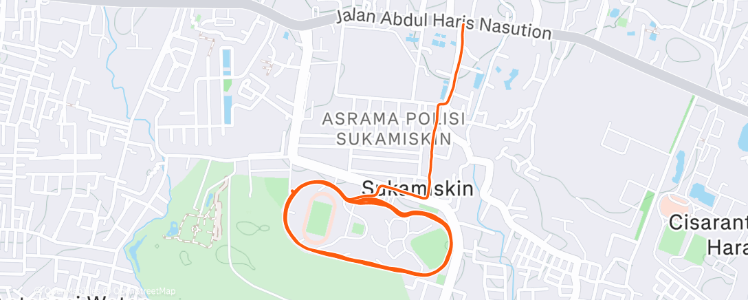 Map of the activity, Morning Run