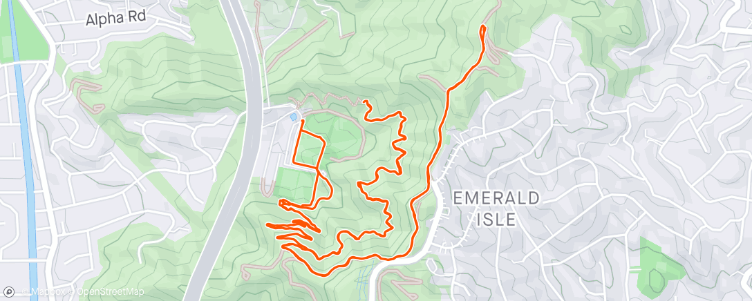 Map of the activity, Hike with Alex