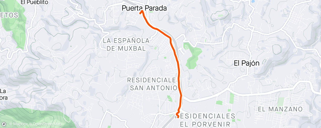 アクティビティ「Vuelta ciclista por la tarde」の地図