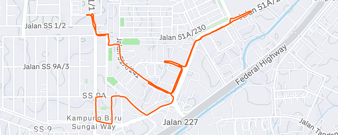 Map of the activity, 户外跑步