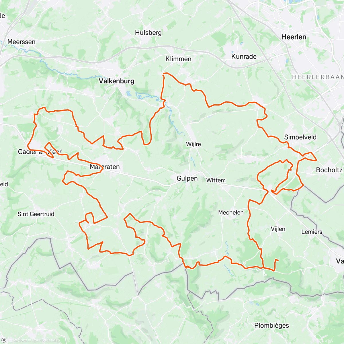 Map of the activity, Limburg gravel bakoven