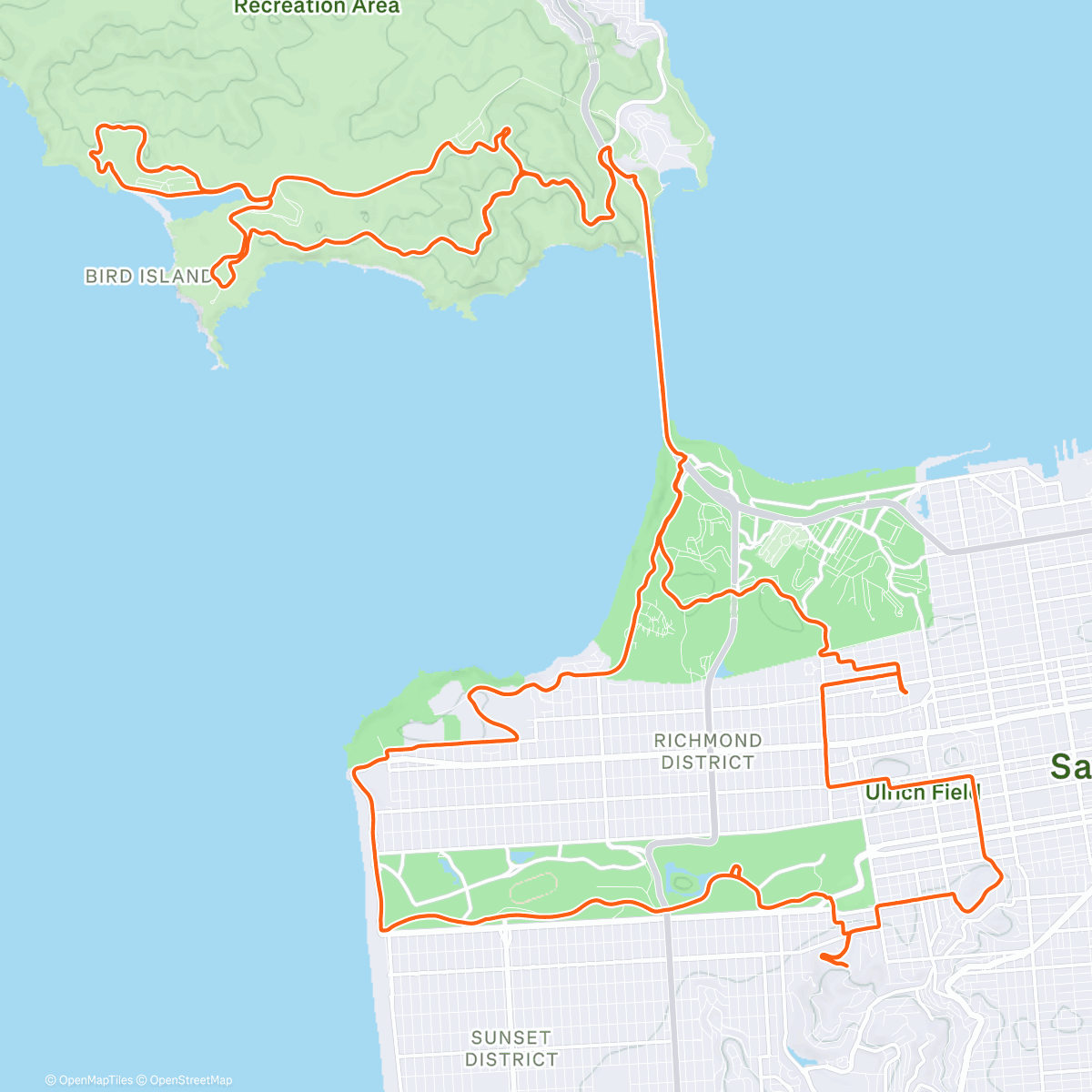Map of the activity, Morning Ride