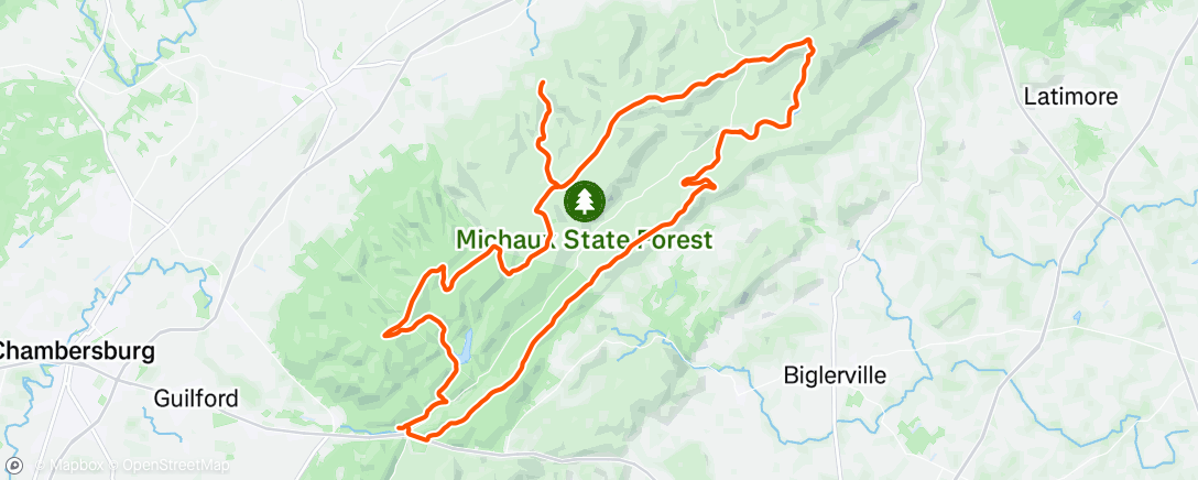 Map of the activity, Morning Ride