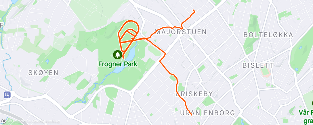 Map of the activity, Morning Run med satselaget