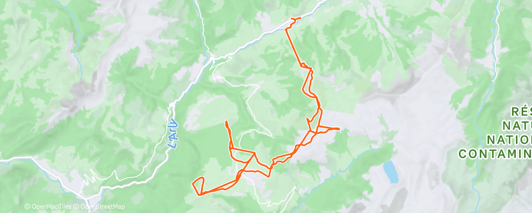 Map of the activity, Ski alpin le matin