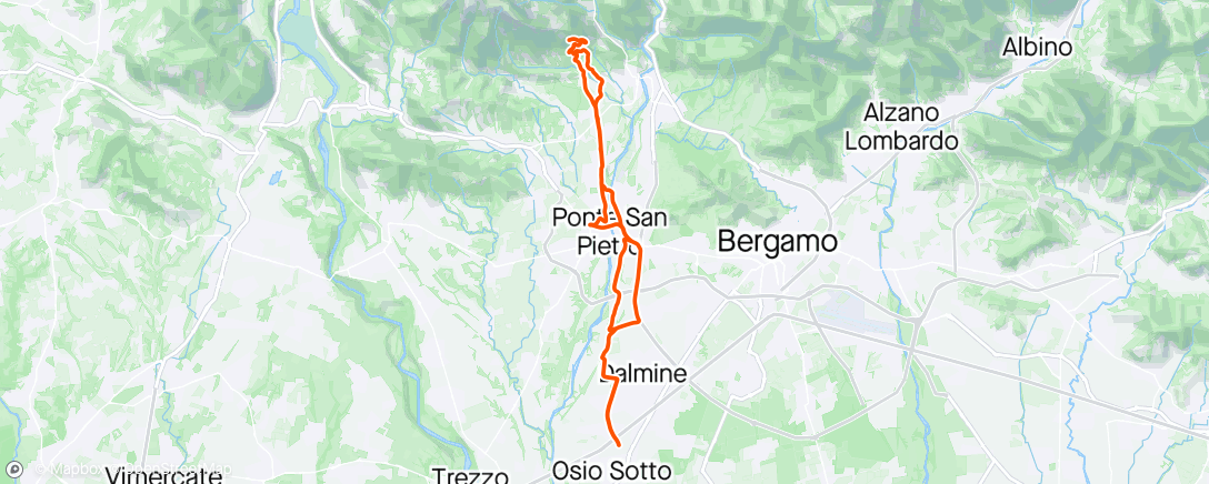 Map of the activity, Mezza Roncola