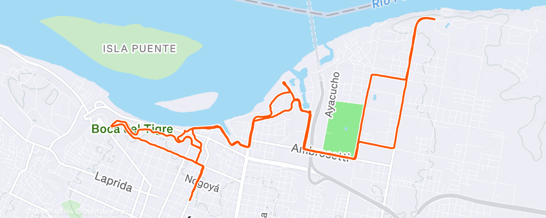 Map of the activity, Morning Run
