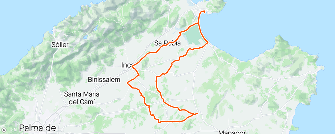 Map of the activity, Rest day