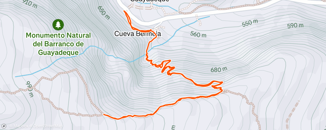 Map of the activity, Middagsessie trailrunning