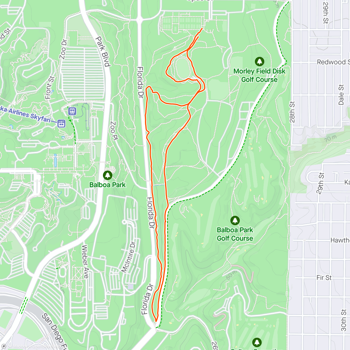 Karte der Aktivität „Trail run w/ Topo (1)”