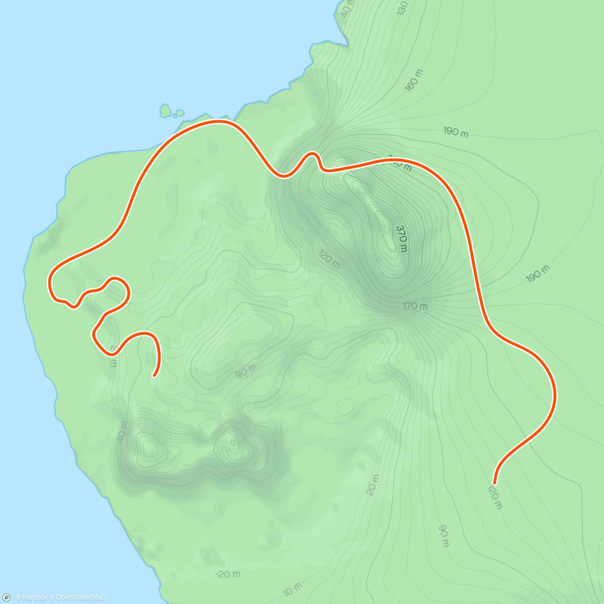 Карта физической активности (Zwift - Pacer Group Ride: Flat Route in Watopia with Miguel)