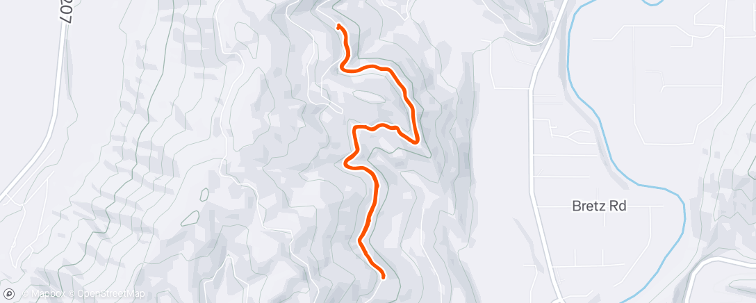 Map of the activity, Morning Hike