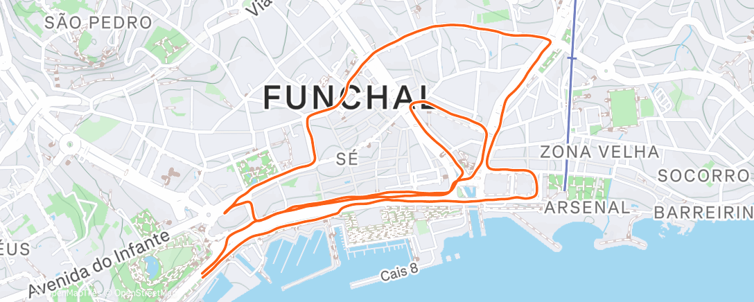 Map of the activity, Voltinha a cidade ,segunda ronda .