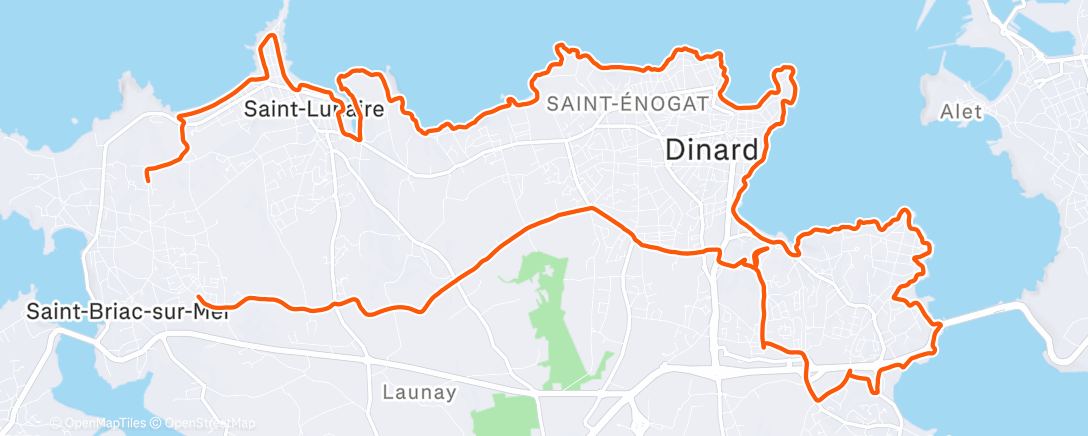 Map of the activity, Trail le matin