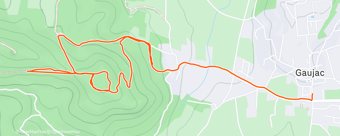 Map of the activity, Morning Hike